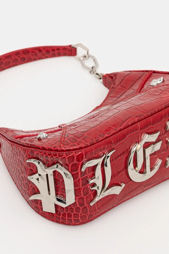Philipp Plein torebka skórzana czerwony AADA.WBA2034.PLE009N