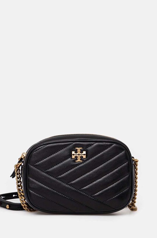 Tory Burch torebka skórzana Kira Chevron skóra licowa czarny 152353.001