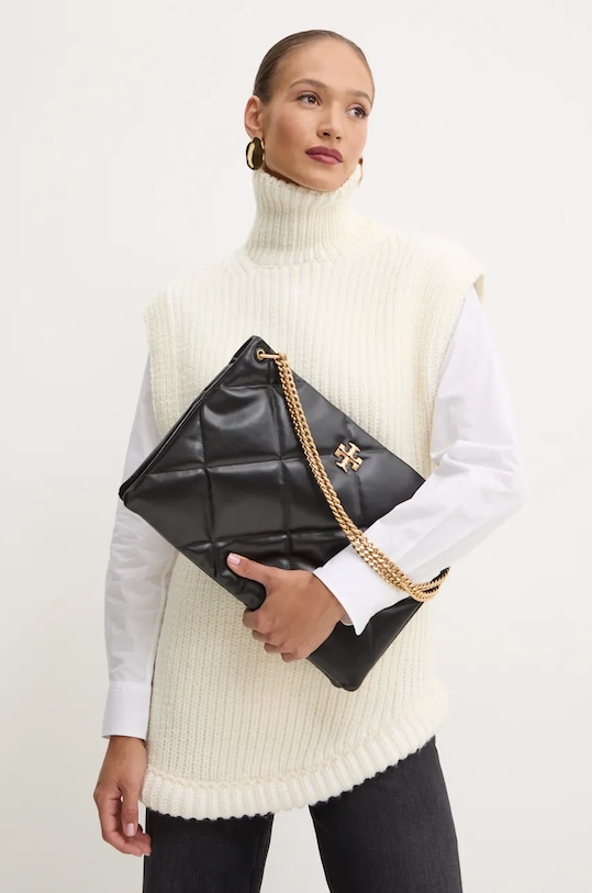 Kožená kabelka Tory Burch Kira Diamond 155235.001