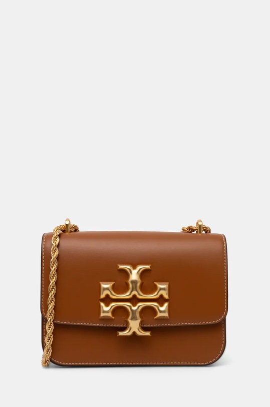 Kožna torba Tory Burch Eleanor bez uzorka smeđa 73589.201