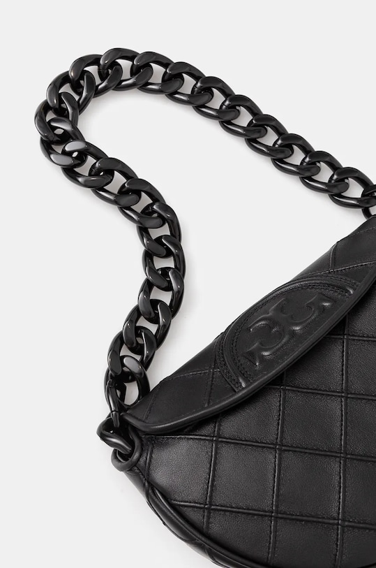 Δερμάτινη τσάντα Tory Burch Fleming 162265.001 μαύρο