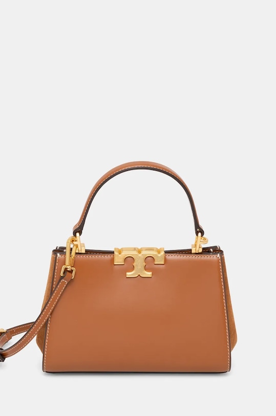 Kožená kabelka Tory Burch Eleanor přírodní kůže hnědá 154816.201