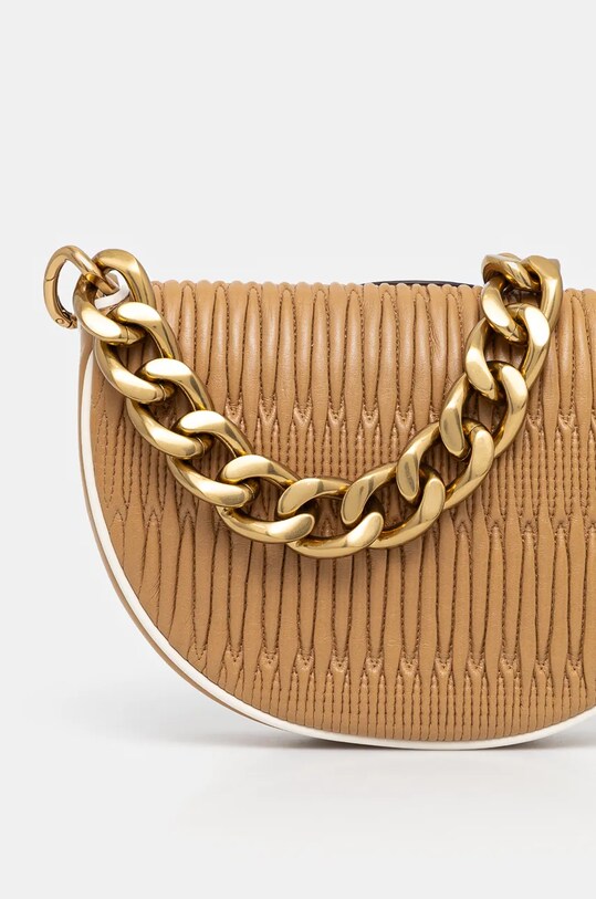 Кожаная сумочка Tory Burch Fleming коричневый 158474.200