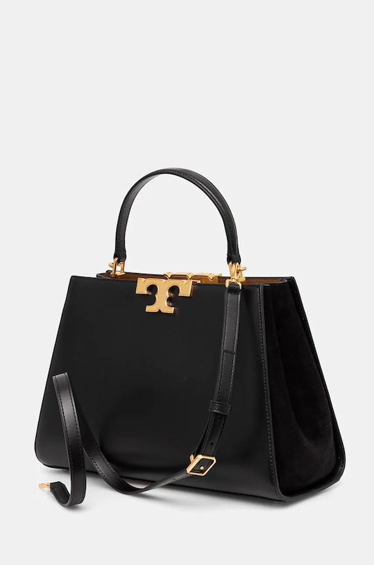 Accesorii Tory Burch poseta de piele Eleanor 137312.001 negru