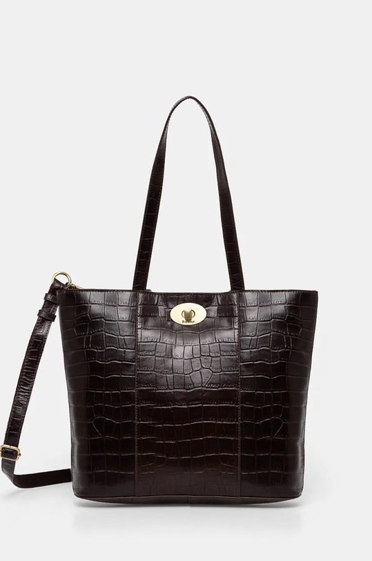 Barbour torebka skórzana skóra licowa brązowy LBA0425