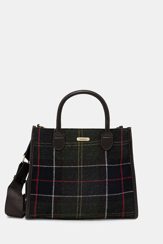 Τσάντα με μείγμα από μαλλί Barbour υφασμάτινο πράσινο LBA0423