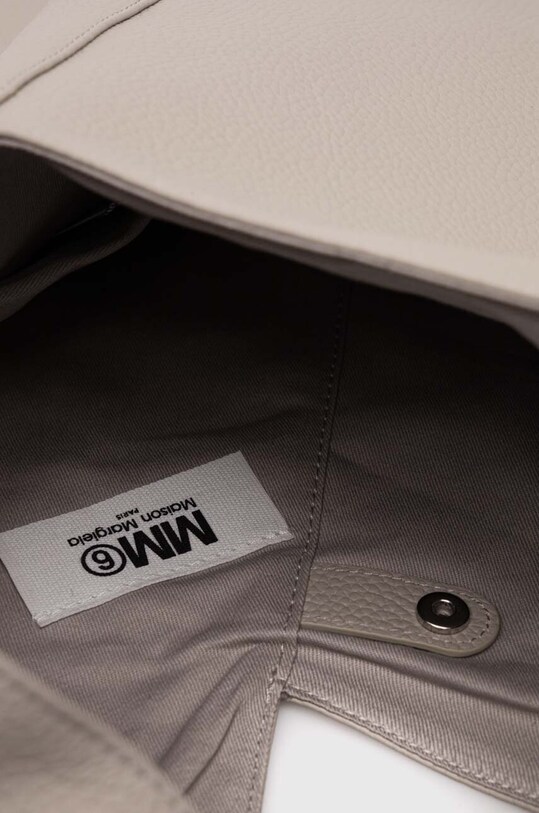 MM6 Maison Margiela torebka skórzana S54WD0039.P4344 szary