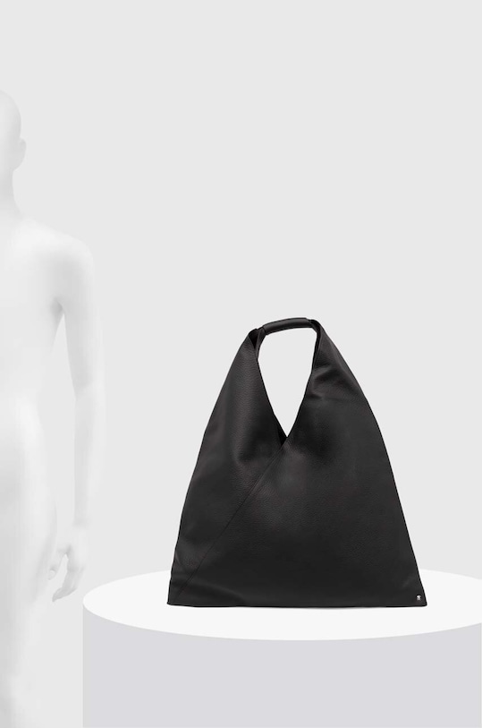 Kožená kabelka MM6 Maison Margiela S54WD0039.P4344 čierna