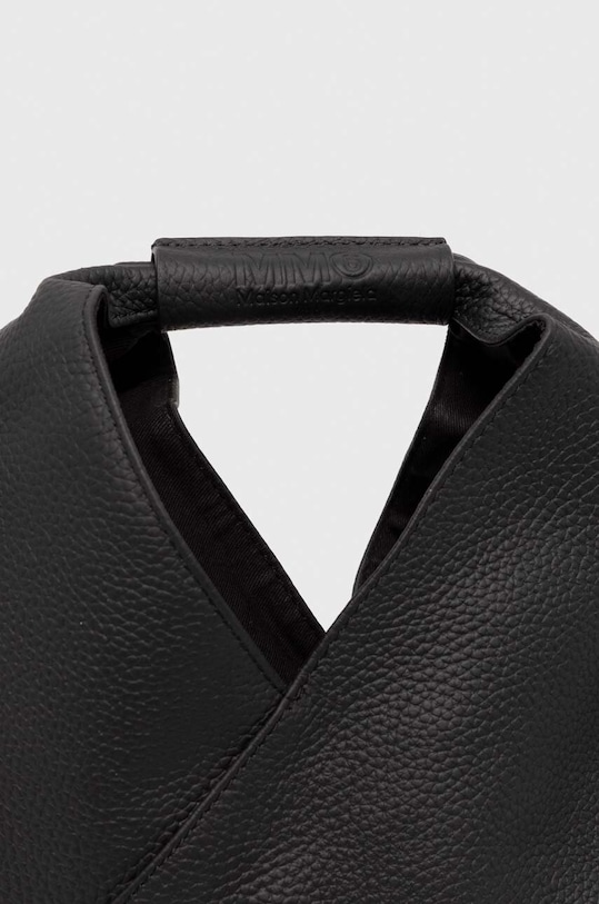 Kožená kabelka MM6 Maison Margiela čierna SB6WD0013.P4344