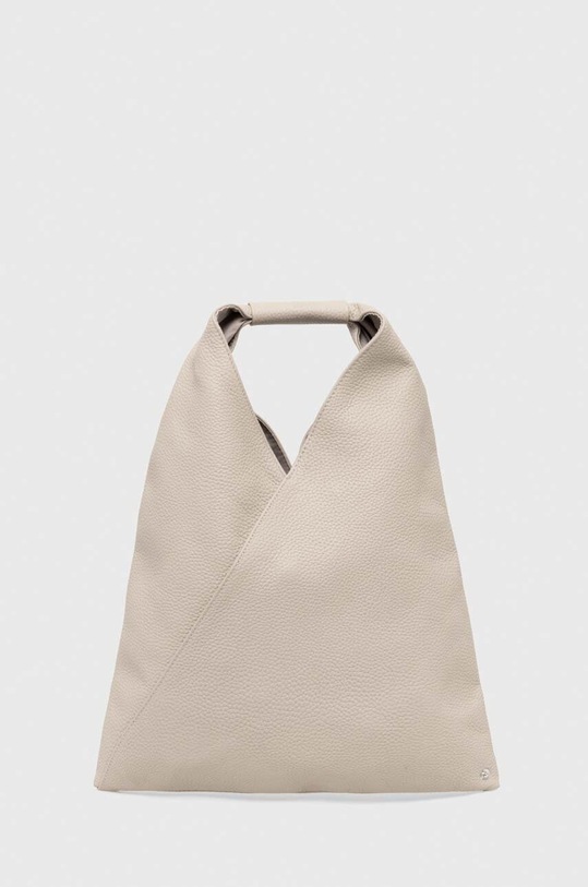 Kožená kabelka MM6 Maison Margiela přírodní kůže šedá S54WD0043.P4344