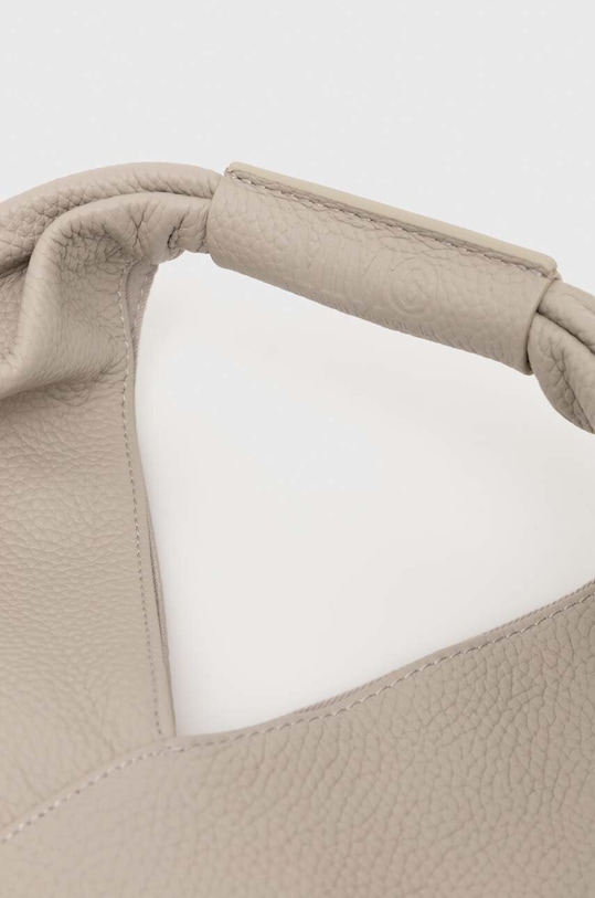 Kožená kabelka MM6 Maison Margiela šedá S54WD0043.P4344