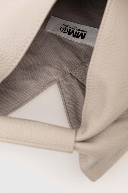 Kožená kabelka MM6 Maison Margiela S54WD0043.P4344 šedá