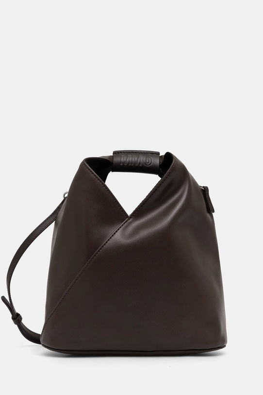 Kožna torba MM6 Maison Margiela bez uzorka smeđa SB6WD0026.P4313