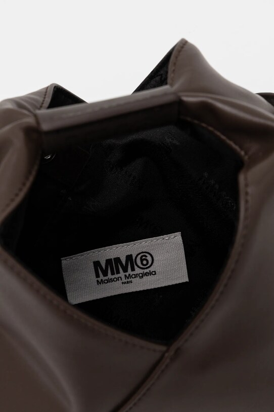 MM6 Maison Margiela geantă de piele SB6WD0026.P4313 maro