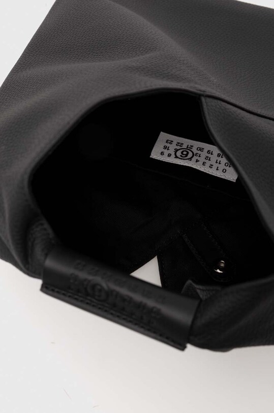 MM6 Maison Margiela torebka skórzana S54WD0043.P5691 czarny