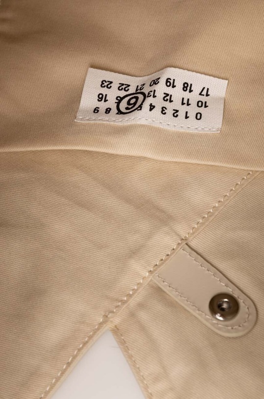 Kožená kabelka MM6 Maison Margiela S54WD0039.P5691 béžová