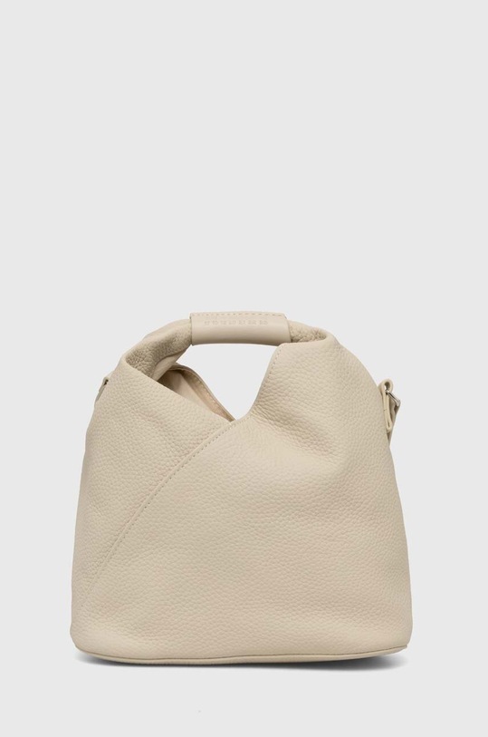Шкіряна сумочка MM6 Maison Margiela гладкий бежевий SB6WD0026.P5691