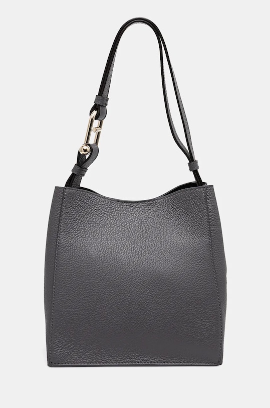 Kožená kabelka Furla usňová koža sivá WB01373.HSF000.2269S