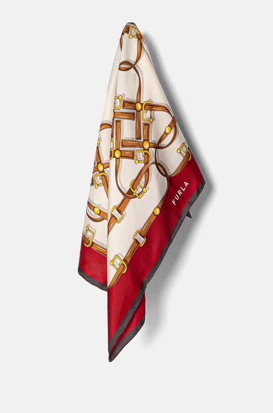 Hedvábný šátek Furla látka vícebarevná WT00021.BX3394.2703S