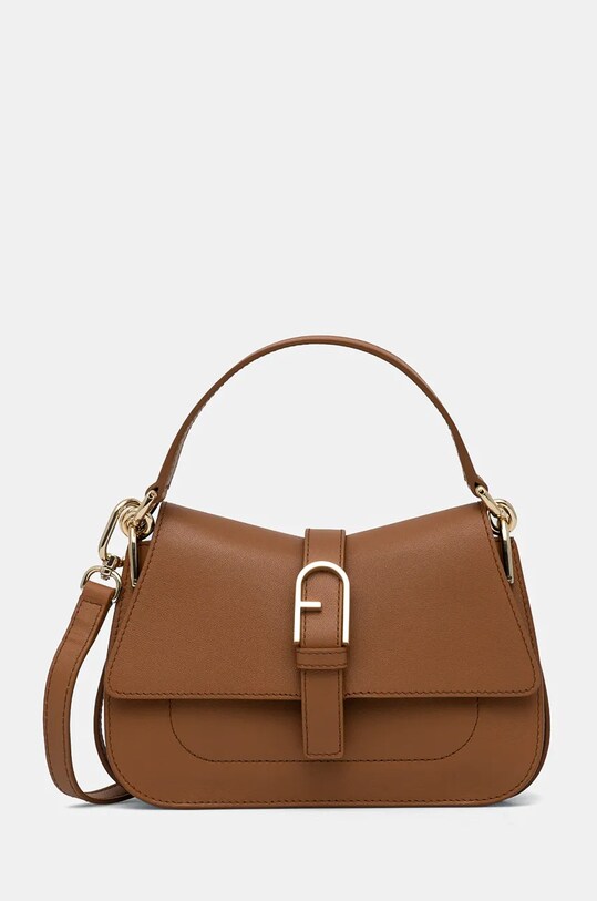 Furla borsa a mano in pelle pelle fiore marrone WB01032.BX2045.RY000