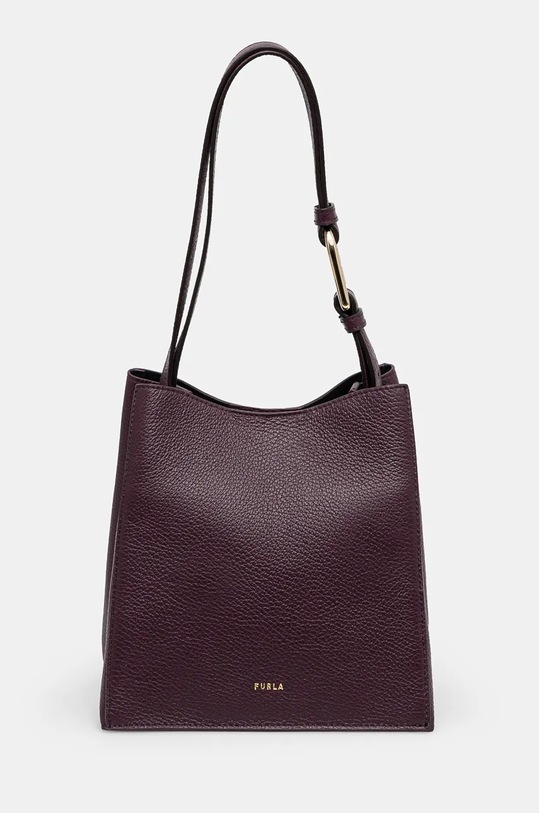 Кожена чанта Furla гладка кожа виолетов WB01373.HSF000.2516S