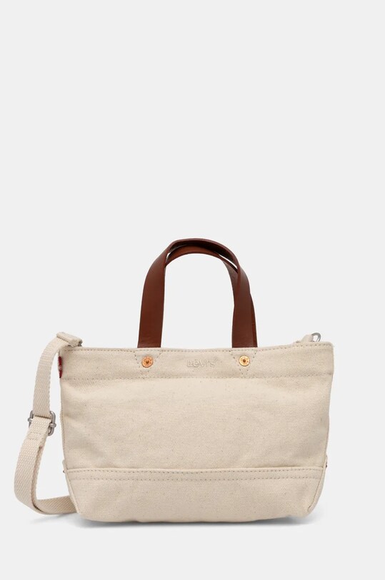 Памучна чанта Levi's изчистен бежов 000IV.0000