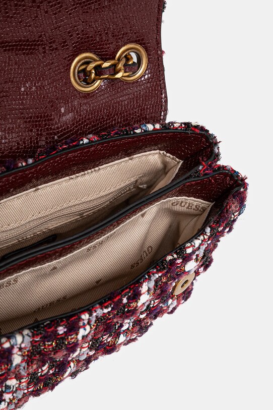 Guess torebka z domieszką wełny GIULLY HWCT87.48740 fioletowy