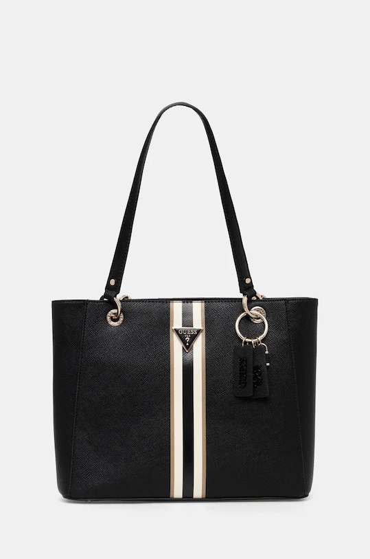Τσάντα Guess NOELLE απομίμηση λείου δέρματος μαύρο HWZS78.79250