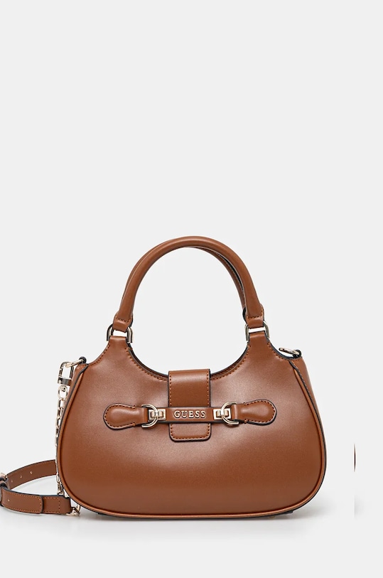 Kabelka Guess NOLANA jednofarebný hnedá HWVG95.00050