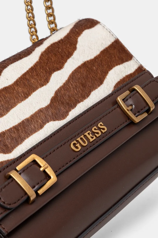 Kožená kabelka Guess SESTRI hnedá HWZB89.85210