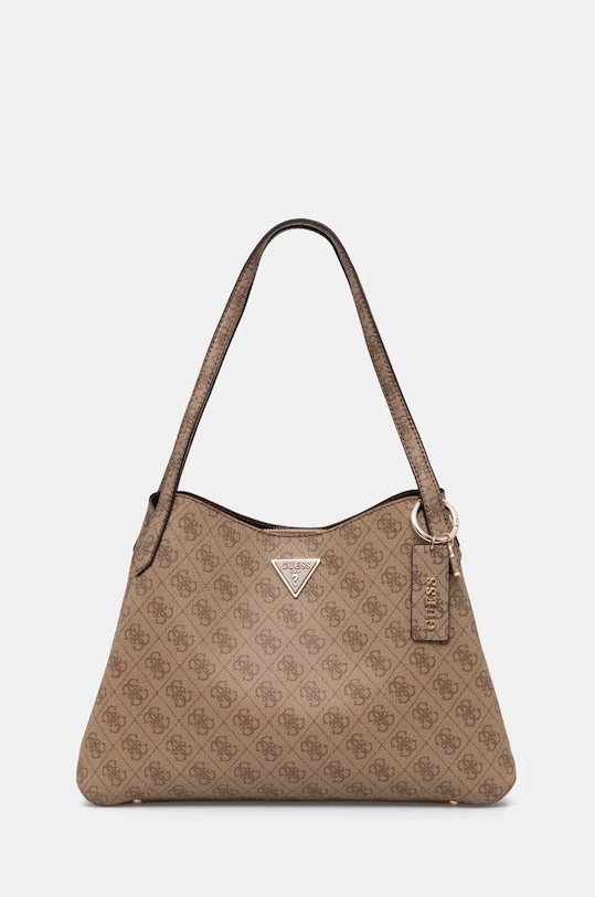 Τσάντα Guess SORA απομίμηση λείου δέρματος μπεζ HWSG95.07220