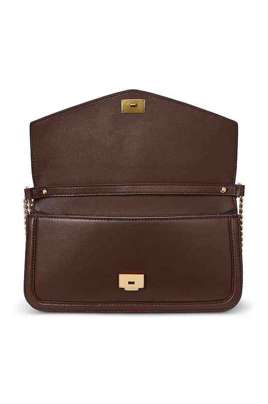 Kožená kabelka Lauren Ralph Lauren hnědá 431941874