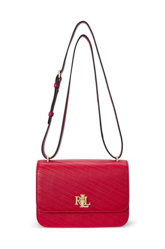 Usnjena torbica Lauren Ralph Lauren Ne ustreza A4 rdeča 431950822