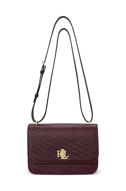Lauren Ralph Lauren poseta de piele uni burgundia 431950822