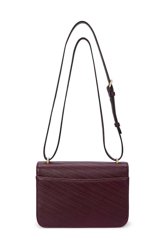 Lauren Ralph Lauren poseta de piele 431950822 burgundia AW24