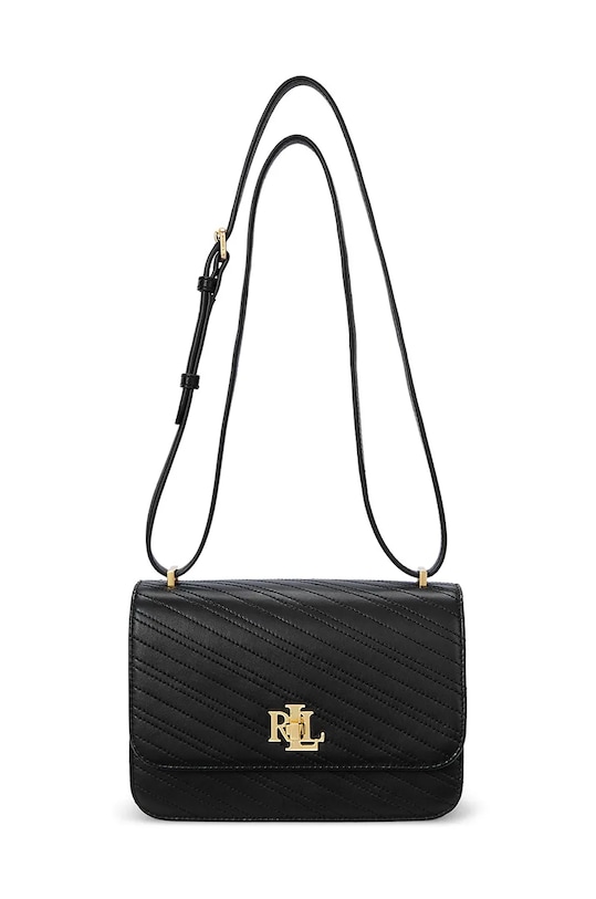 Lauren Ralph Lauren torebka skórzana skóra licowa czarny 431950822