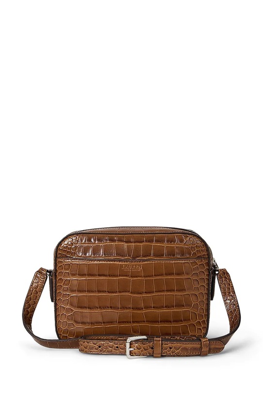 Doplnky Kožená kabelka Lauren Ralph Lauren 431950824 hnedá