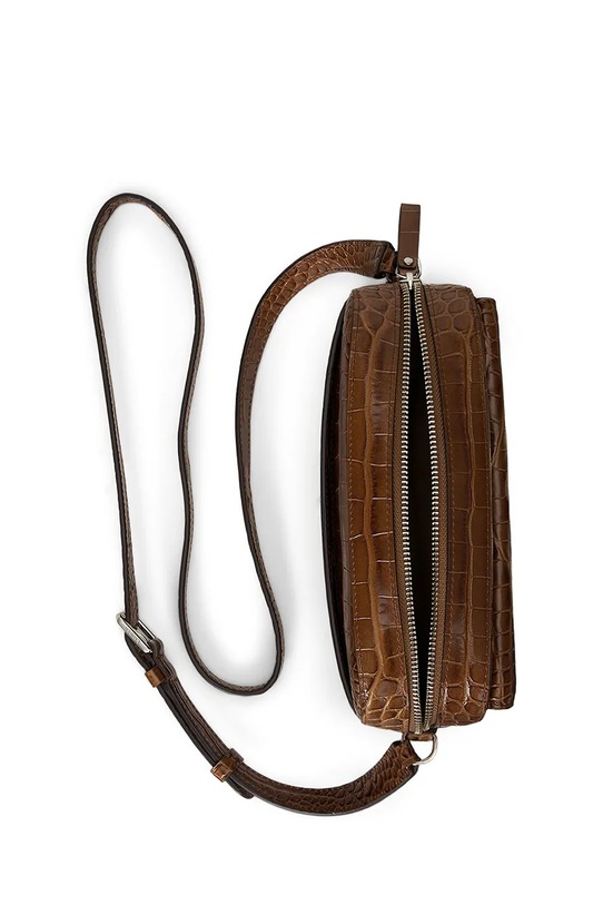 Kožená kabelka Lauren Ralph Lauren hnedá 431950824