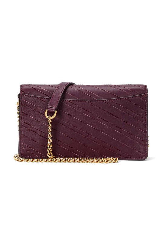 Lauren Ralph Lauren poseta de piele 432951212 burgundia AW24