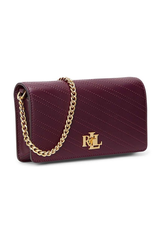 Accesorii Lauren Ralph Lauren poseta de piele 432951212 burgundia