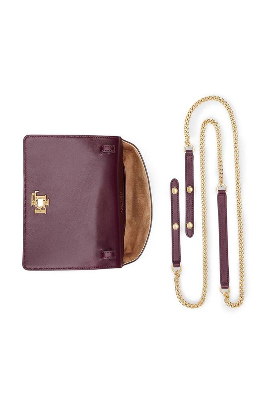 Lauren Ralph Lauren poseta de piele 432951212 burgundia