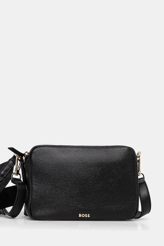 Kožna torba BOSS bez uzorka crna 50530698
