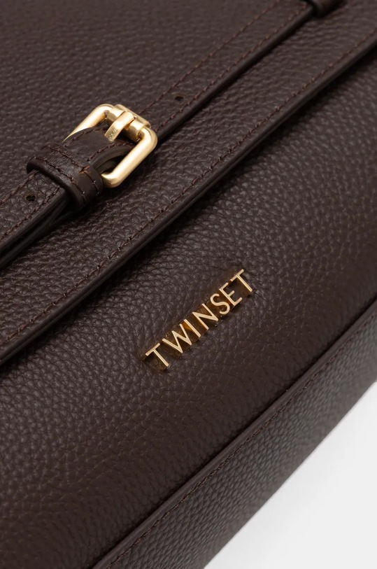 Кожаная сумочка Twinset коричневый 242TD8372