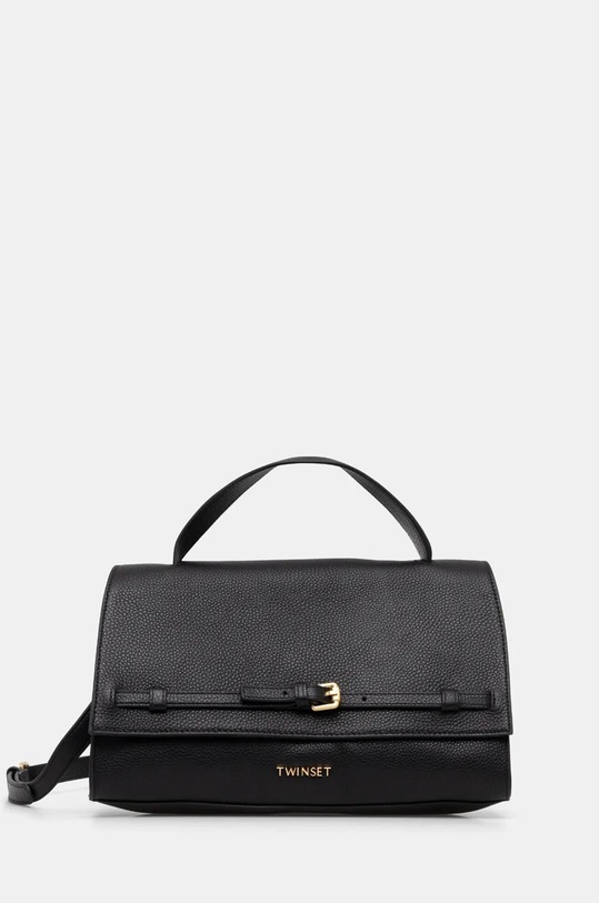 Шкіряна сумочка Twinset лицьова шкіра чорний 242TD8372