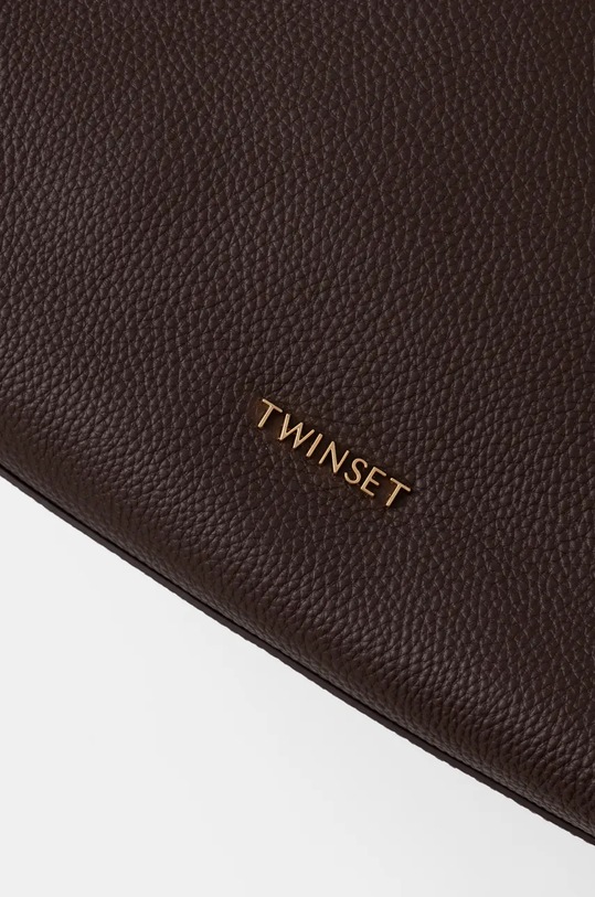 Twinset poseta de piele maro 242TD8370
