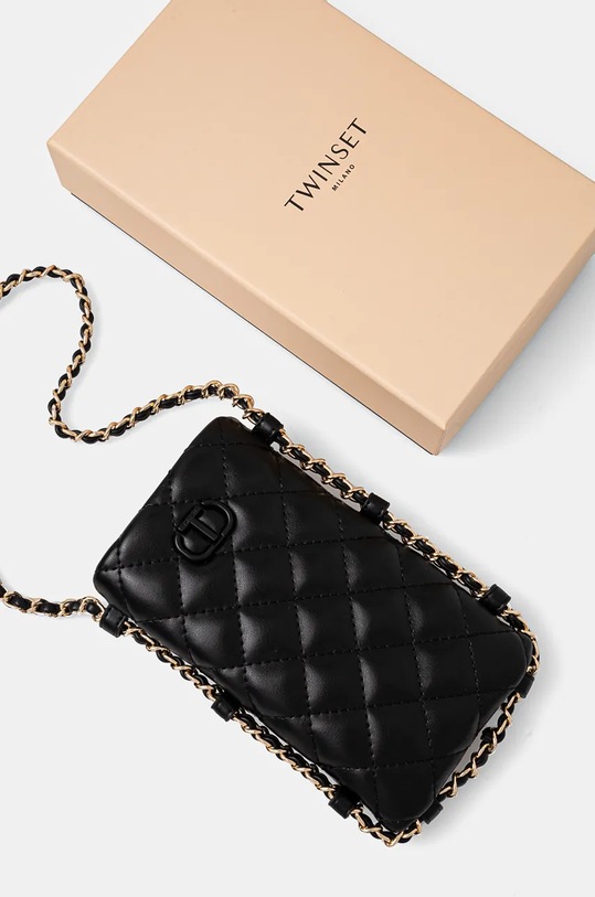 Twinset pokrowiec na telefon czarny 242TD8156