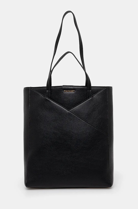 Torba Twinset bez uzorka crna 242TD8220