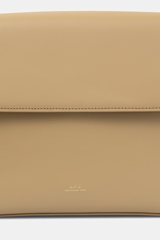 A.P.C. torebka skórzana sac virginie flap beżowy PXBRU.F61924