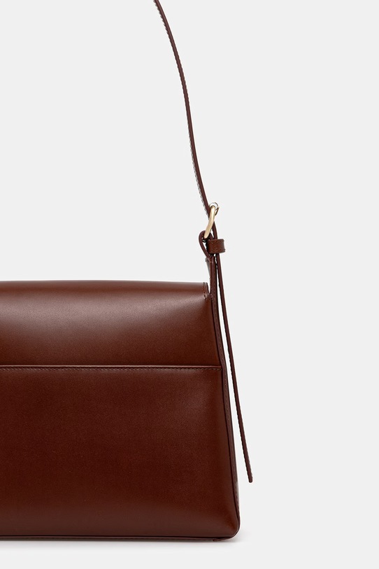 Аксесуари Шкіряна сумочка A.P.C. sac virginie flap PXBRU.F61924 коричневий