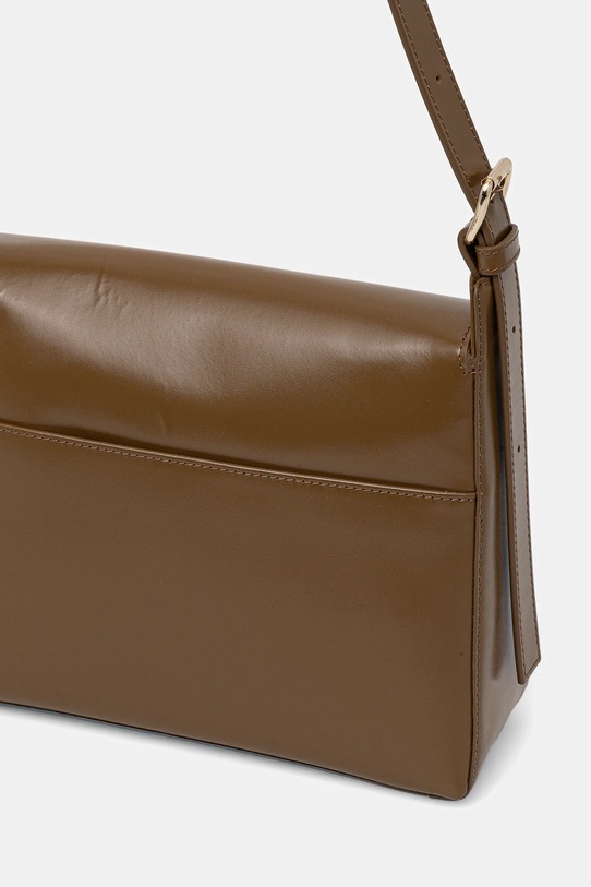 Akcesoria A.P.C. torebka skórzana sac virginie flap PXBRU.F61924 brązowy